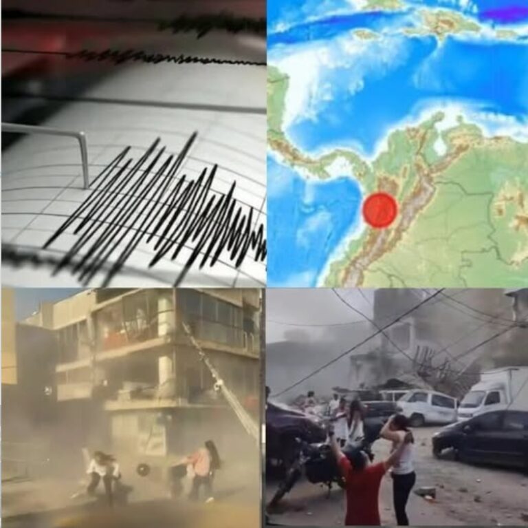 Un fuerte sismo de magnitud 7.4 sacudió diversas ciudades de Colombia,